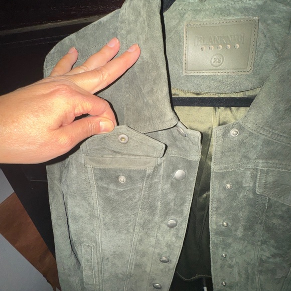 Blank NYC Women's Green Jean Jacket - Picture 5 of 7